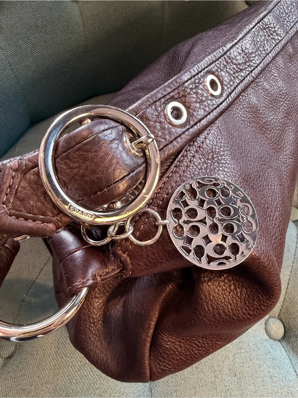 Coach Ali Hobo Bag 13655 Dark Brown